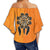 Polynesian Pride Orange Shirt Day Clothing - Every Child Matters Feathers Off Shoulder Wrap Waist Top - Polynesian Pride