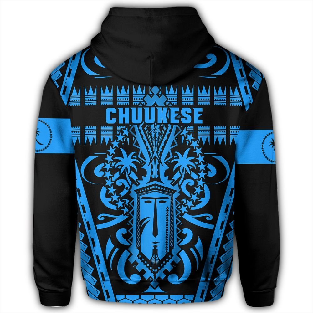 Polynesian Pride Hoodie Chuuk Hoodie Chuukese Mask Zip Hoodie - Polynesian Pride