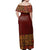 NE Fiji Bula Dress - Tapa Mix Off Shoulder Long Dress - Polynesian Pride