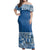 NE Fiji Bula Dress - Bula Mixed Off Shoulder Long Dress Long Dress Blue - Polynesian Pride