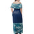 NE Fiji Bula Dress - Palm Tree And Hibiscus Off Shoulder Long Dress - Polynesian Pride