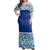 NE Fiji Bula Dress - Ethnic Turtle Off Shoulder Long Dress Long Dress Blue - Polynesian Pride