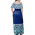 NE Fiji Bula Dress - Ethnic Turtle Off Shoulder Long Dress - Polynesian Pride