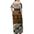 NE Fiji Bula Dress - Masi Tapa Off Shoulder Long Dress - Polynesian Pride