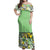 NE Fiji Bula Dress - Tropical Mix Off Shoulder Long Dress Long Dress Green - Polynesian Pride