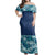 NE Fiji Bula Dress - Palm Tree And Hibiscus Off Shoulder Long Dress - Polynesian Pride