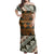 NE Fiji Bula Dress - Masi Tapa Off Shoulder Long Dress - Polynesian Pride