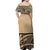 NE Maori Dress - Polynesian Maori Off Shoulder Long Dress - Polynesian Pride