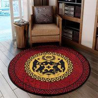 Polynesian Pride Home Set - Tango Polynesian Round Carpet Round Carpet Red - Polynesian Pride