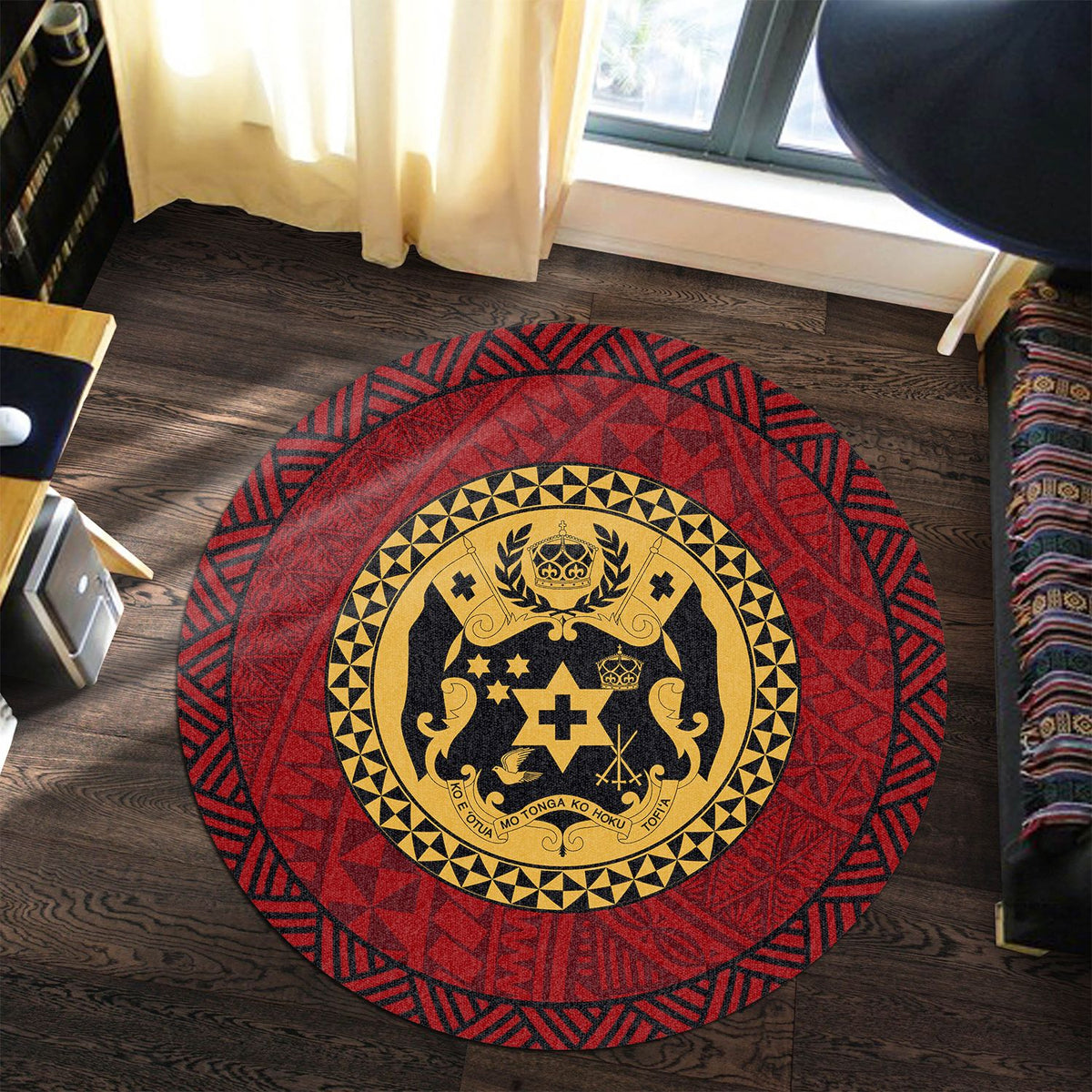 Polynesian Pride Home Set - Tango Polynesian Round Carpet - Polynesian Pride