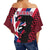 Polynesian Pride Clothing - Hawaiian Kanaka Maoli Off Shoulder Wrap Waist Top Flag Polynesian Style - Polynesian Pride