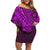 Polynesian Pride Dress - Polynesian Yol Style Purple Off Shoulder Short Dress Women Purple - Polynesian Pride