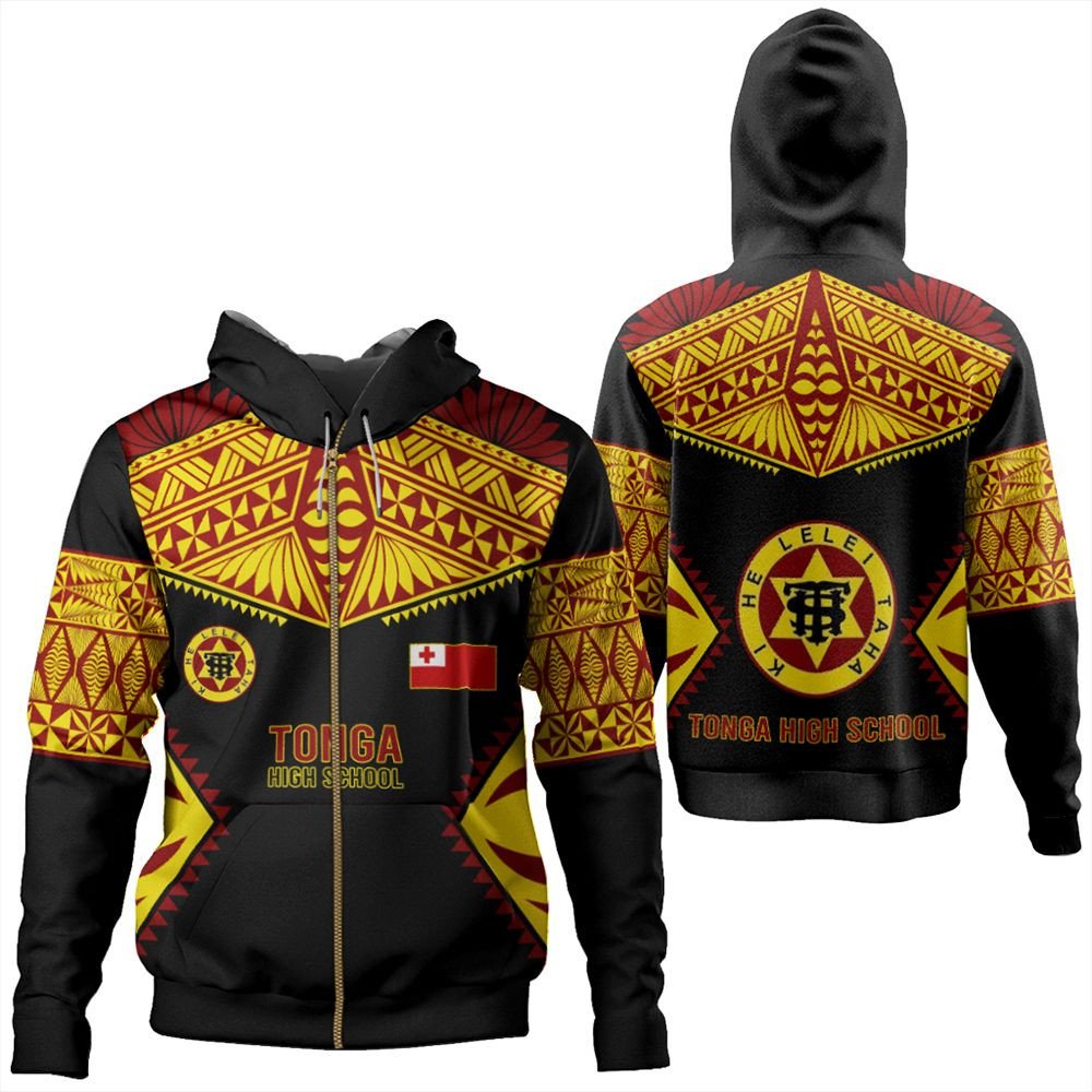 Polynesian Pride Hoodie Tonga Hoodie Tonga High School Zip Hoodie - Polynesian Pride