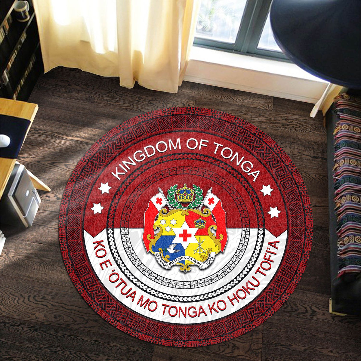 Polynesian Pride Home Set - Kingdom Of Tonga Round Carpet - Polynesian Pride