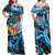 Polynesian Pride Dress - Tonga Coat Of Arms Polynesian Traditional Blue Off Shoulder Long Dress Long Dress Red - Polynesian Pride