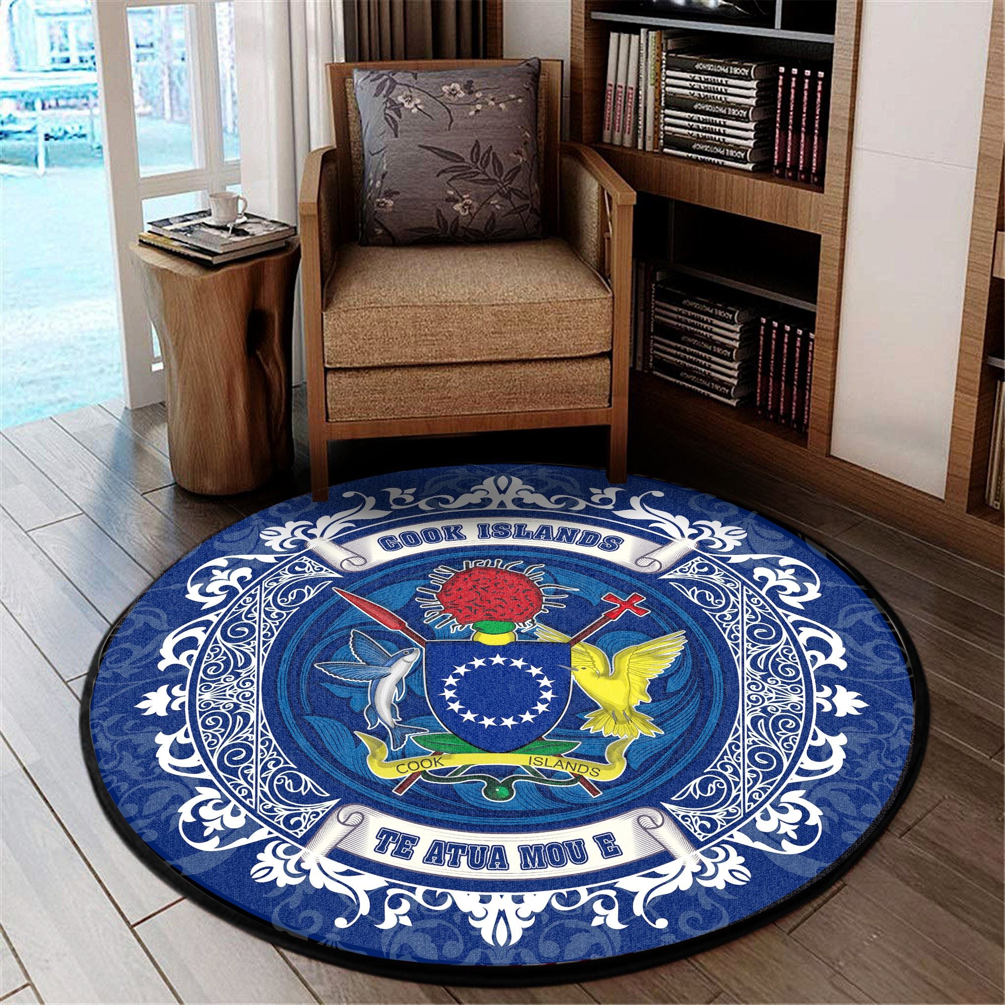 Polynesian Pride Home Set - Home Cook Islands Round Carpet Round Carpet Blue - Polynesian Pride