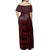 Polynesian Pride Dress - Tonga Polynesian Mix Coat Of Arms Off Shoulder Long Dress - Polynesian Pride