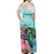 Matching Dress and Hawaiian Shirt Hawaii Map Kanaka Sea Turtle Hibiscus Blue Pink RLT14 - Polynesian Pride