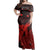 Polynesian Pride Dress - Hawaii Polynesian Hibiscus Turtle Map Red Off Shoulder Long Dress Long Dress Red - Polynesian Pride