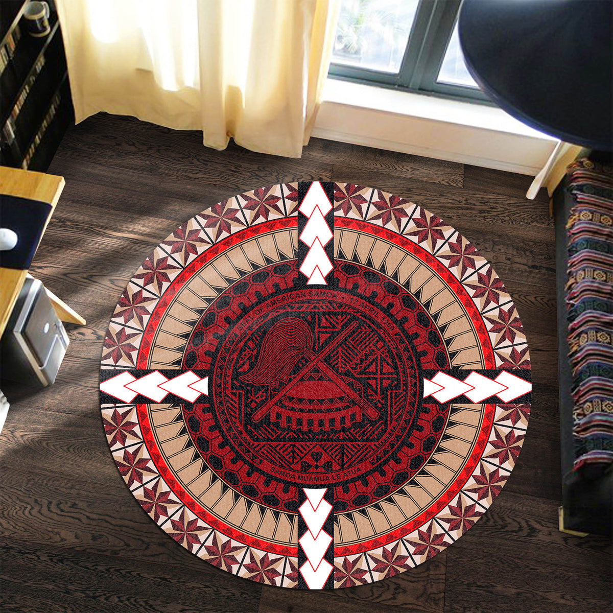 Polynesian Pride Home Set - American Samoa Circle Round Carpet - Polynesian Pride