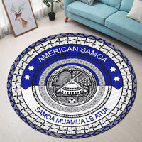 Polynesian Pride Home Set - Seal Of American Samoa Round Carpet - Polynesian Pride