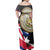 Polynesian Pride Dress - Hawaiian Flag Coat Of Arms Of Hawaii Polynesian Classic Style Off Shoulder Long Dress - Polynesian Pride