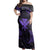 Polynesian Pride Dress - Polynesian Turtle Hammerhead Shark Ray Kanaka Hawaii Circle Purple Off Shoulder Long Dress Long Dress Purple - Polynesian Pride