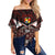 Tonga Clothing - Tonga Ngatu Kupesi Coat Of Arms Off Shoulder Wrap Waist Top Women Red - Polynesian Pride