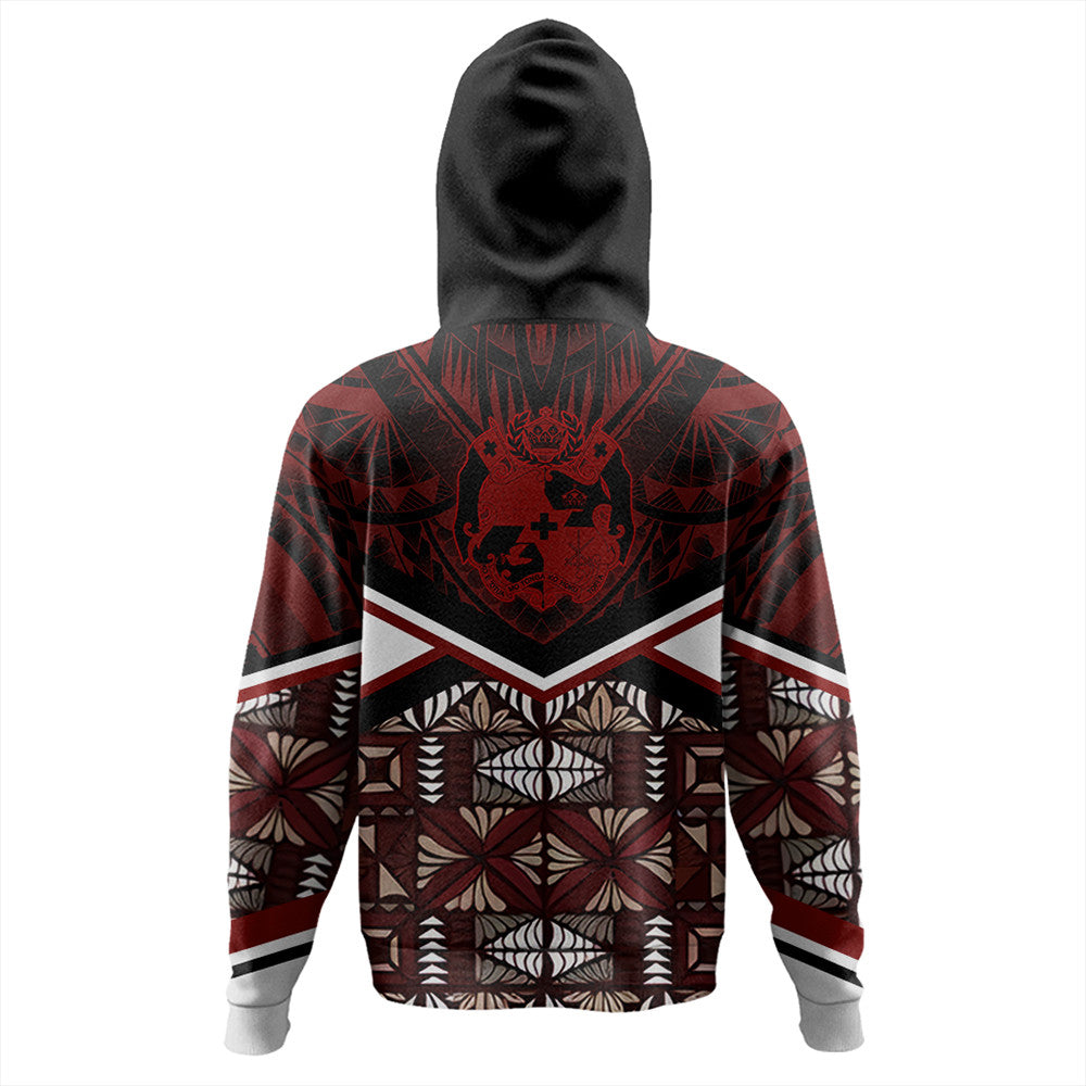 Polynesian Pride Hoodie Tonga Hoodie Tonga Ngatu Kupesi Coat of Arms Hoodie - Polynesian Pride
