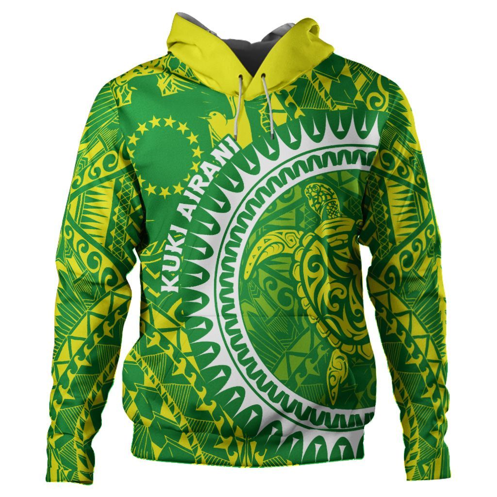 Polynesian Pride Hoodie Cook Islands Hoodie Kuki Airani Nesian Style Hoodie Unisex Green - Polynesian Pride