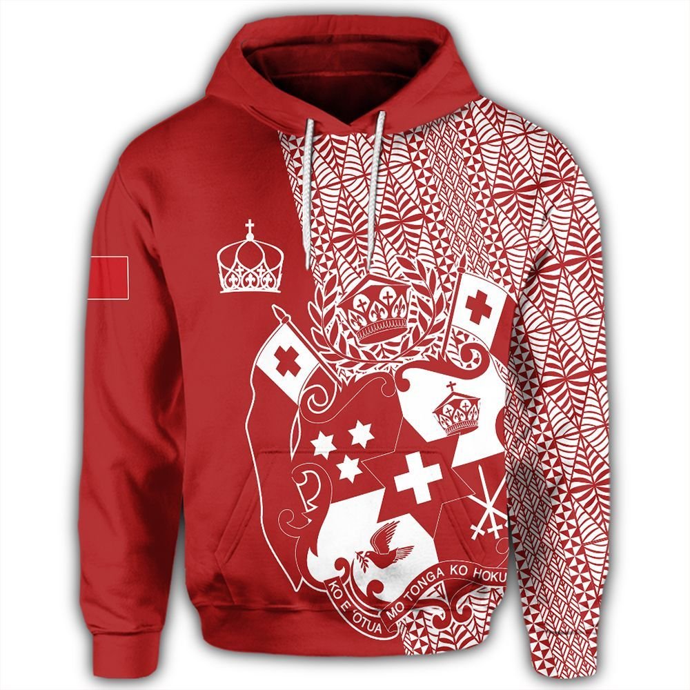 Polynesian Pride Hoodie Tonga Hoodie Kingdom of Tonga Patriot Style Hoodie Unisex Red - Polynesian Pride