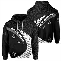 Polynesian Pride Hoodie New Zealand Hoodie Aotearoa Black Rugby Hoodie - Polynesian Pride