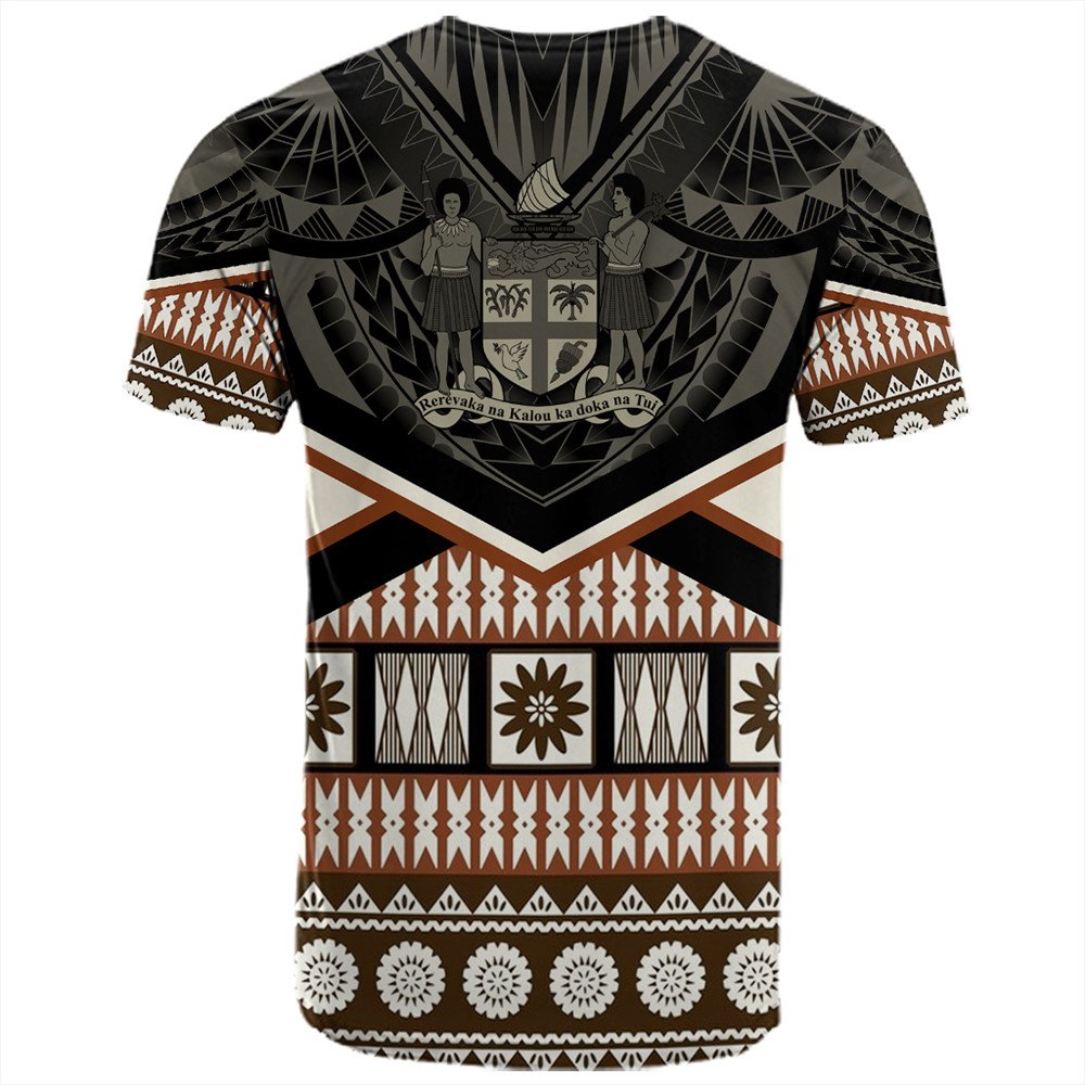 Polynesian Pride Fiji T Shirt Fiji Masi Coat Of Arms T Shirt - Polynesian Pride