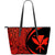 Kanaka Hawaii Map Red Large Leather Tote Red - Polynesian Pride