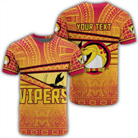 Polynesian Pride T Shirt Port Moresby Vipers T Shirt Flag Tapa Pattern Stronic Style Unisex Black - Polynesian Pride