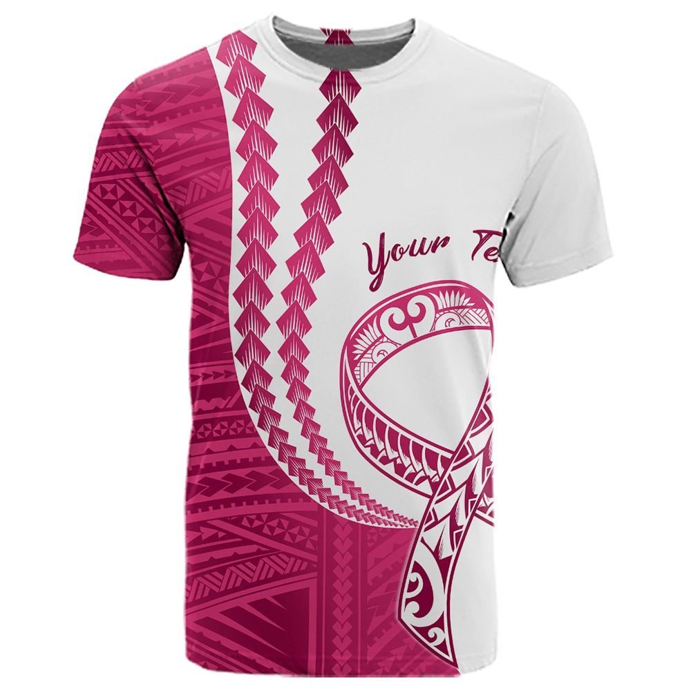 Polynesian Pride (Custom) T Shirt Pinktober White T Shirt Unisex Pink - Polynesian Pride