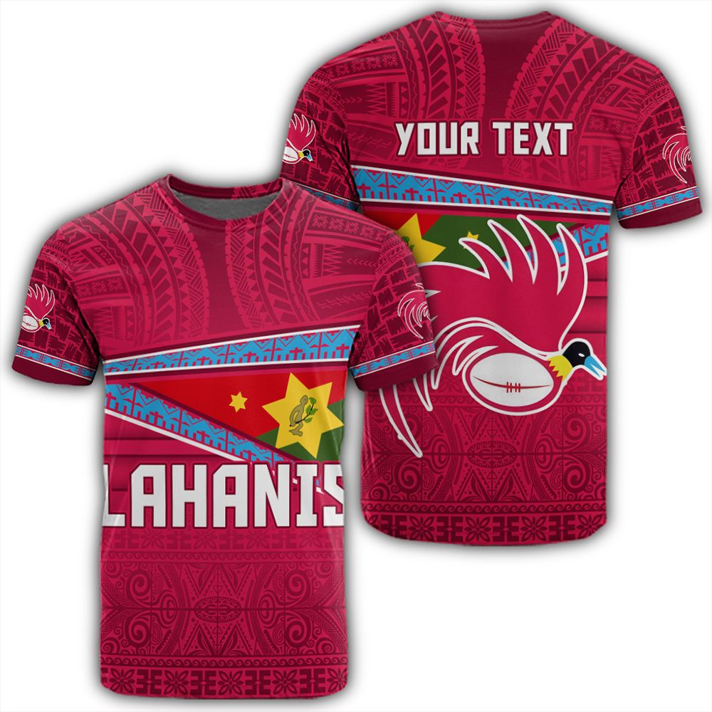 Polynesian Pride T Shirt Goroka Lahanis T Shirt Flag Tapa Pattern Stronic Style Unisex Red - Polynesian Pride