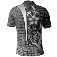 Polynesian Pride Apparel Pohnpei Micronesian Polo Shirt White Turtle With Hook - Polynesian Pride