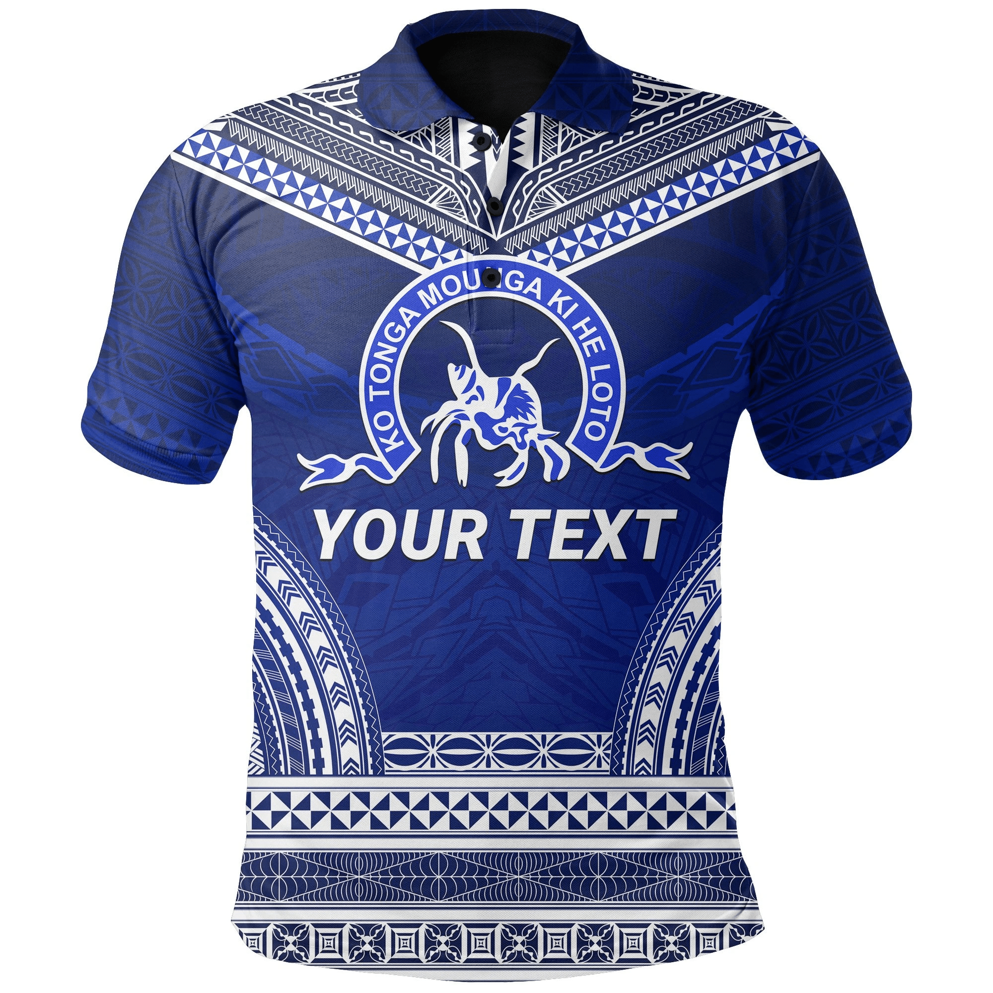 Polynesian Pride Apparel Custom Tupou College Polo Shirt Tonga High School Unisex Blue - Polynesian Pride