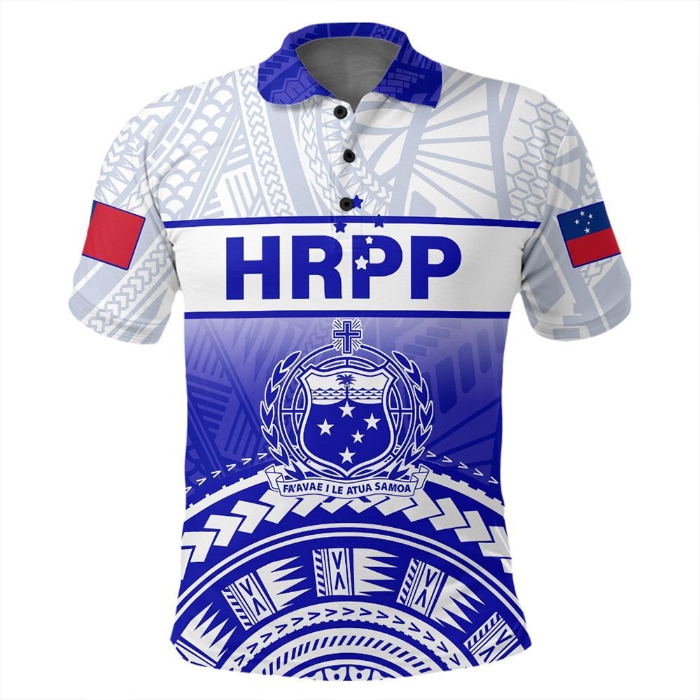Polynesian Pride Apparel Samoan Polo Shirt Samoa HRPP Polo Shirt Unisex Blue - Polynesian Pride