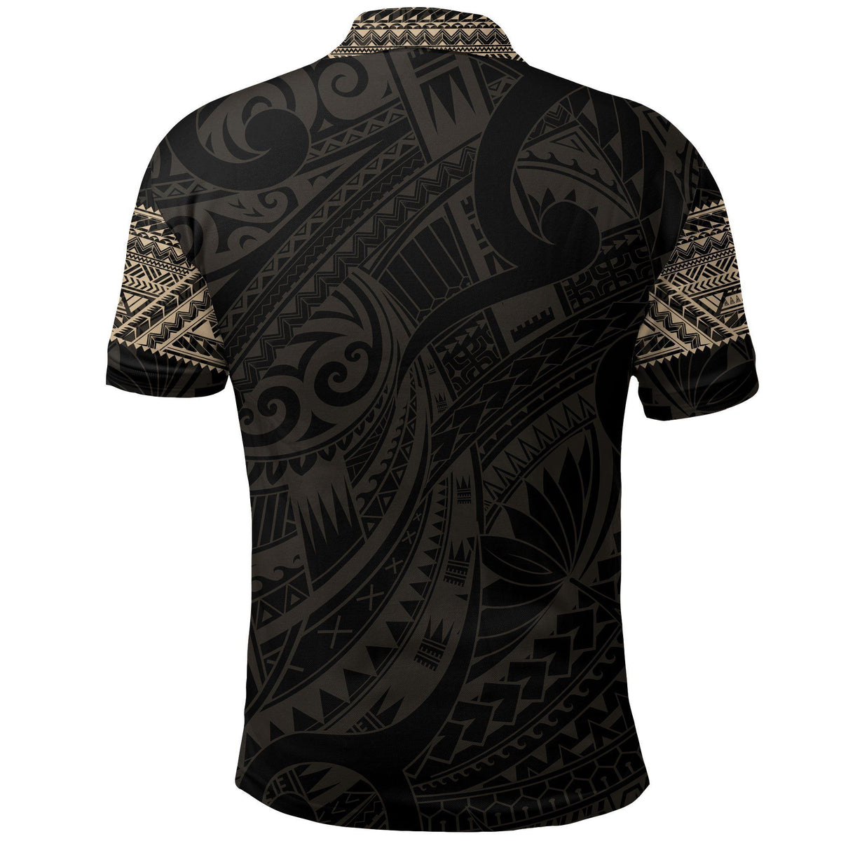 Polynesian Pride Apparel Aotearoa Maori Tattoo Golden Polo Shirt - Polynesian Pride