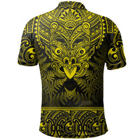 Polynesian Pride Apparel New Zealand Rugby Polo Shirt Maori Haka Silver Fern (Yellow) - Polynesian Pride