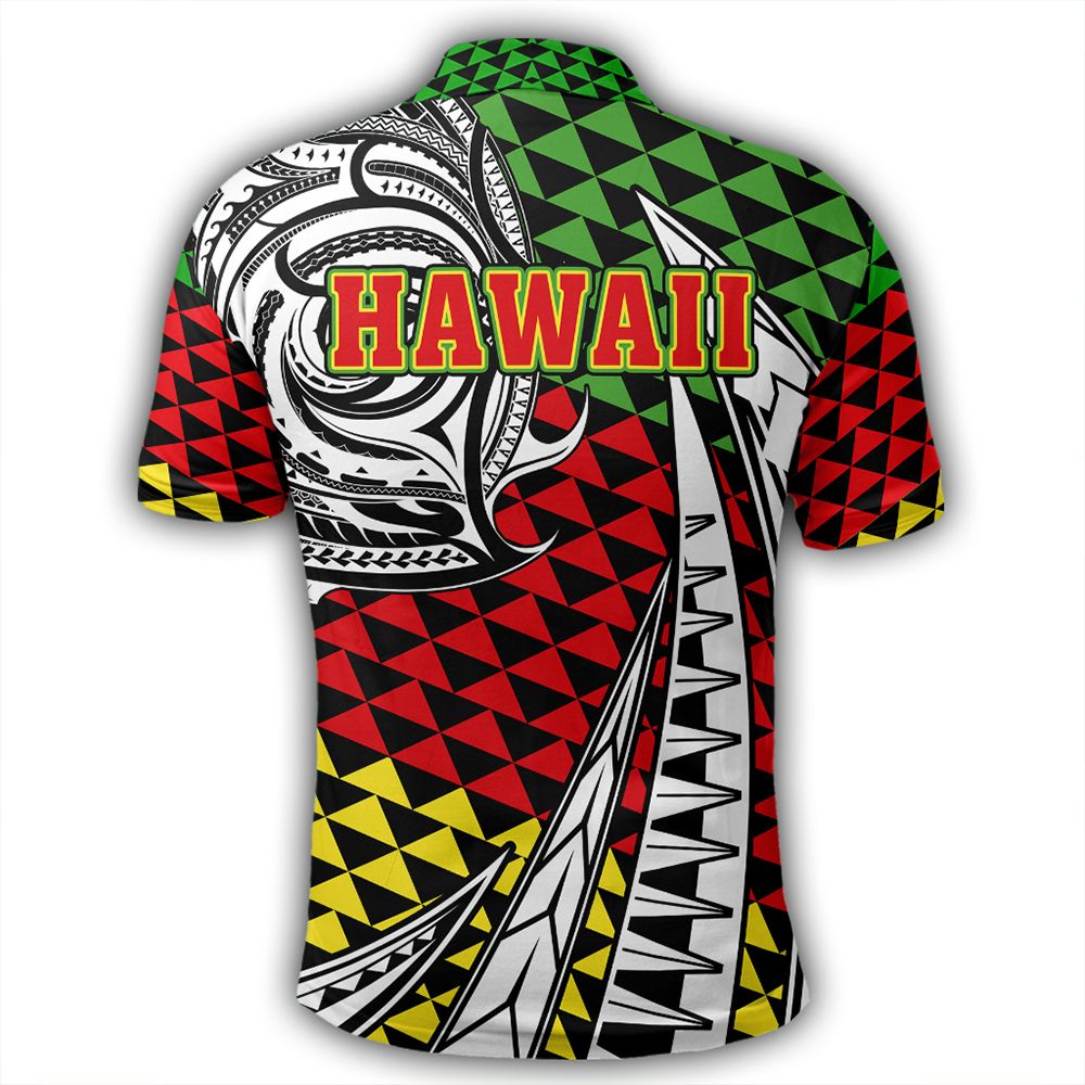Polynesian Pride Apparel Polo Shirt Kanaka Maoli Polo Shirt Kakau Pattern Pohic Style - Polynesian Pride