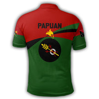 Polynesian Pride Apparel Chimbu Polo Shirt PNG Flag Style - Polynesian Pride