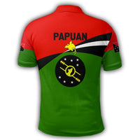 Polynesian Pride Apparel Southern Highlands Polo Shirt PNG Flag Style - Polynesian Pride