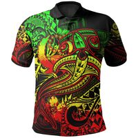 Polynesian Pride Apparel Pohnpei Polo Shirt Reggae Shark Polynesian Tattoo Unisex Reggae - Polynesian Pride