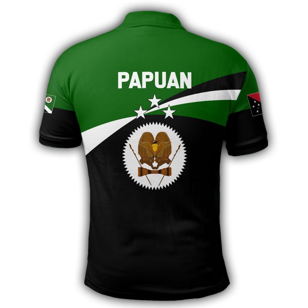 Polynesian Pride Apparel Western Highlands Polo Shirt PNG Flag Style - Polynesian Pride