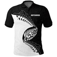 Polynesian Pride Apparel Aotearoa Rugby Fern Polo Shirt Unisex Black - Polynesian Pride