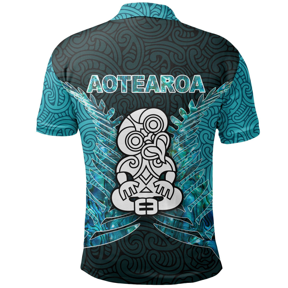 Polynesian Pride Apparel Aotearoa Tiki Polo Shirt With Fern Green - Polynesian Pride