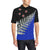 Polynesian Pride Apparel Maori Fern Black and Blue Polo Shirt Unisex Black - Polynesian Pride